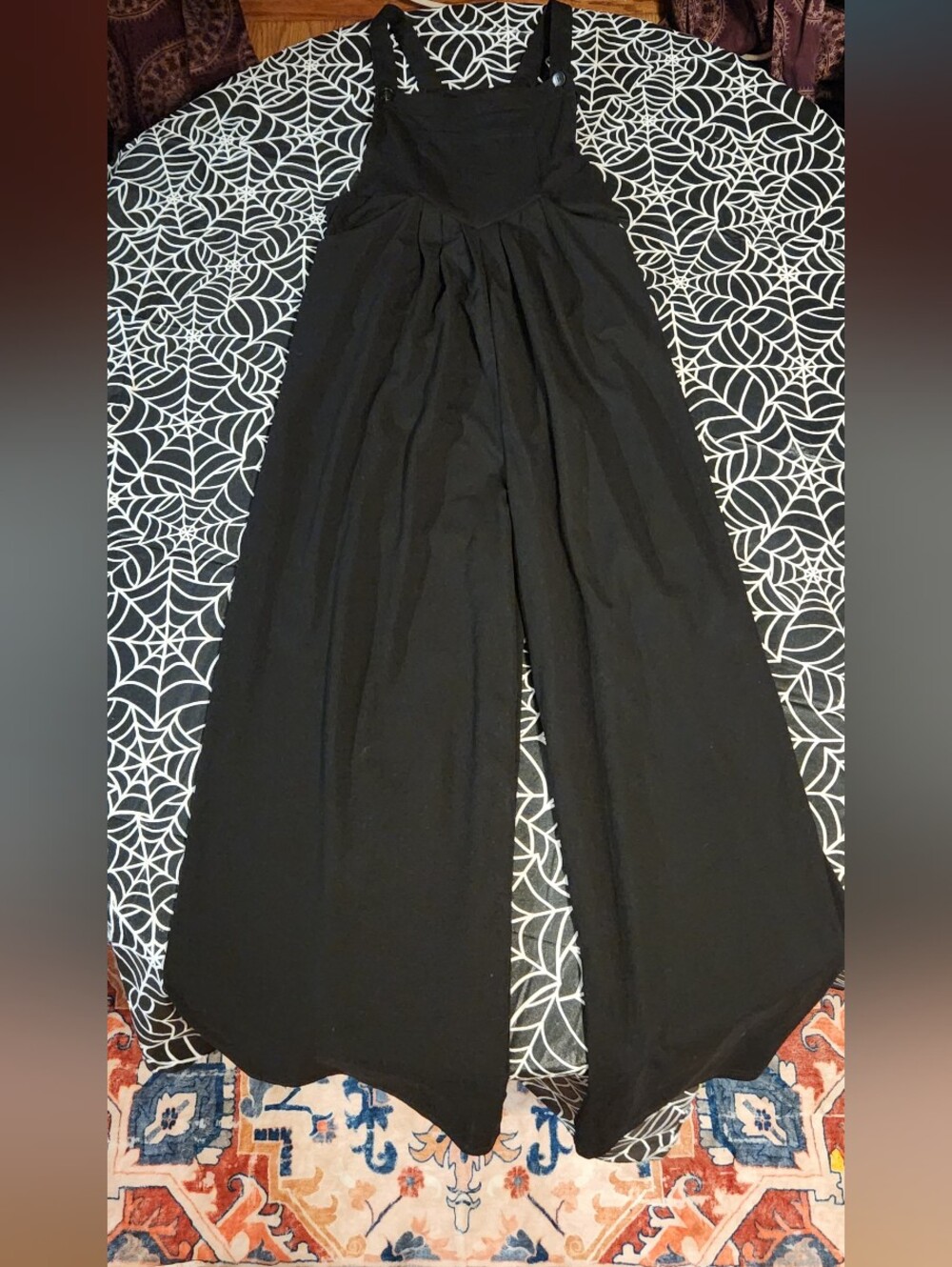 Halara Black Wide-Leg Overall Jumpsuit with Pockets